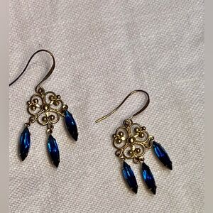Lovely Swarovski Capri Blue Marquis Earrings